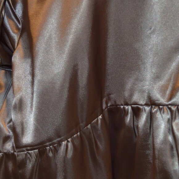 Peter Nygard 16 Dark Silver Genuine Leather Jacket Crystal Buttons - Picture 9 of 11